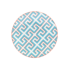 Tea saucer, Shape "MEISSEN® Cosmopolitan", Royal Palace, Miami Style with red contour, Ø 16,5 cm