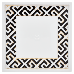 Platter, Shape "MEISSEN® Cosmopolitan", Royal Palace, black with golden contour, white rim, 21 x 21 cm