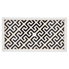 Sushi platter, Shape "MEISSEN® Cosmopolitan", Royal Palace, black with golden contour, white rim, L 27 cm