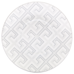 Cappuccino saucer, Shape "MEISSEN® Cosmopolitan", Royal Palace,white with grey contour, Ø 18 cm