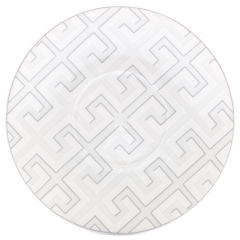 Tea saucer, Shape "MEISSEN® Cosmopolitan", Royal Palace,white with grey contour, Ø 16,5 cm