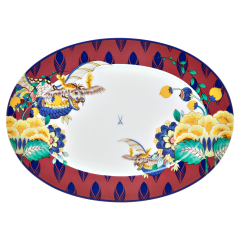 Platter, oval, Shape "No 41", "MEISSEN Collage", "Mystic Garden", L 36 cm