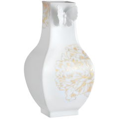 Vase, "Butterfly Collection", square, large, "Giant Bloom Gold", H 25,5 cm