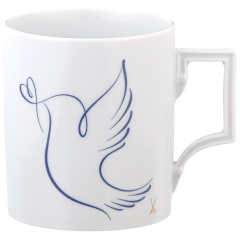 Mug, Shape "Berlin", "Peace Collection", Peace Dove, blue, V 0,25 l