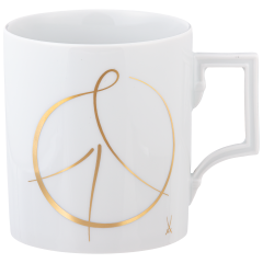 Mug, Shape "Berlin", "Peace Collection", Peace Sign, gold, V 0,25 l