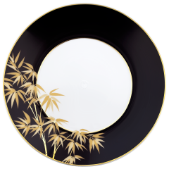 Starter- and Dessert Plate, Shape "MEISSEN® Cosmopolitan", "Golden Bamboo", Ø 22,5 cm