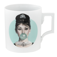Mug, "Legends blowing Bubbles - Collection" by Michael Moebius, Audrey, blue, Shape "Berlin", V 0,25 l