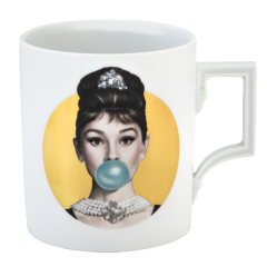 Mug, "Legends blowing Bubbles - Collection" by Michael Moebius, Audrey, gold, Shape "Berlin", V 0,25 l