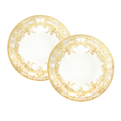 Dinner Plate set, 2-pcs, Shape "No 41", "Mystic Maison", gold