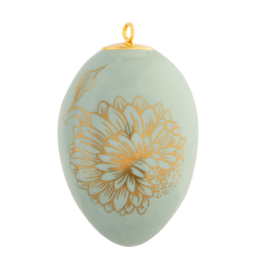 Easter egg, "Golden Onion Style", seladon, H 4,5 cm