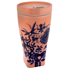 Coffee to go mug with porcelain lid, Shape "nova", "The Original", red, V 0,35 l