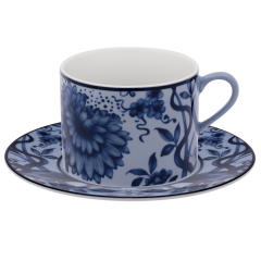 Coffee cup & saucer, "The Original", blue, V 0,15 l