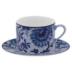 Cappuccino cup & saucer, "The Original", blue, V 0,25 l