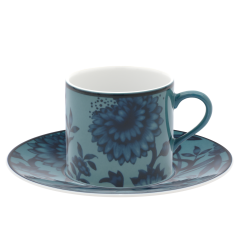 Espresso cup & saucer, "The Original", petrol, V 0,05 l