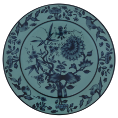 Charger Plate, Shape "No 41", "The Original", petrol, Ø 33 cm