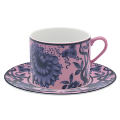 Coffee cup & saucer, "The Original", pink, V 0,15 l