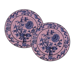 Bread & Butter Plate set, 2-pc, Shape "No 41", "The Original", pink