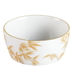 Dish, medium, Shape "MEISSEN® Cosmopolitan", "Golden Bamboo", Ø 8 cm