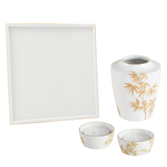 Home deco set 1, 3-pcs, Shape "MEISSEN® Cosmopolitan", "Golden Bamboo"