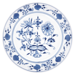 Bread- and Butter Plate, Shape "No 41", Blue Onion, white rim, Ø 17 cm
