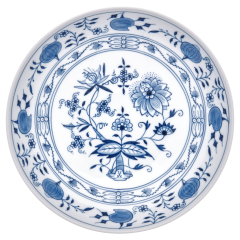 Salad- & Pasta Plate, Shape "No 41", Blue Onion, white rim, Ø 22,5 cm