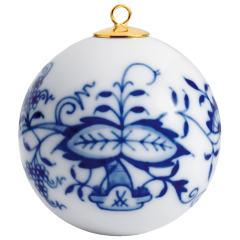 Ball, Blue Onion, white rim, Ø 5 cm