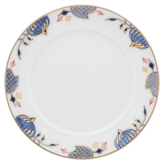 Bread- and Butter Plate, Shape "No 41", Noble Blue, rim of onion elements, Ø 14 cm