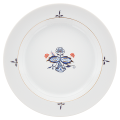 Soup Plate, Shape "No 41", Noble Blue, blossom branches, double leaf, Ø 23 cm