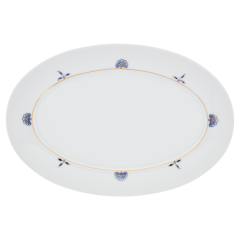 Platter, oval, Shape "No 41", Noble Blue, blossom branches, blossom roses, L 30 cm