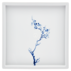 Platter, Shape "MEISSEN® Cosmopolitan", "Blue Orchid", cobalt blue, 17 x 17 cm