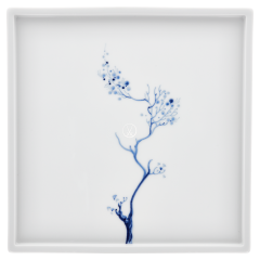 Platter, Shape "MEISSEN® Cosmopolitan", "Blue Orchid", cobalt blue, 25 x 25 cm