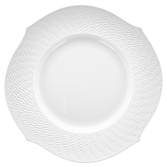 Bread- and Butter Plate, Shape "Waves Relief", bisque white, Ø 19,5 cm