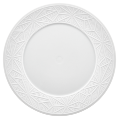 Starter- and Dessert Plate bisque, white, Shape "Vitruv Graphic", Ø 22 cm
