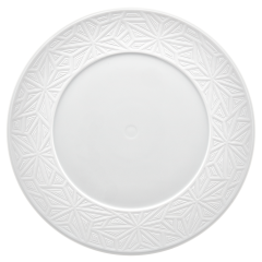 Charger Plate, bisque, white, Shape "Vitruv Graphic", Ø 33 cm