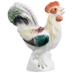 Bird Rooster, Coloured, without gold, H 4,5 cm