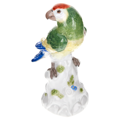Bird Parrot, Coloured, without gold, H 22 cm