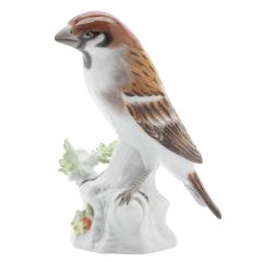 Bird, Coloured, without gold, H 14 cm