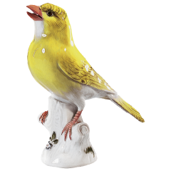 Bird Canary, Coloured, without gold, H 11 cm