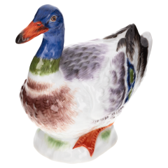 Bird, Coloured, without gold, H 10 cm