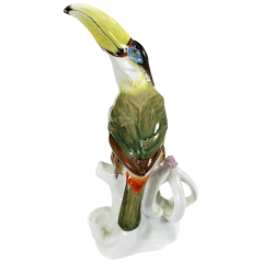 Bird, Coloured, without gold, H 31 cm