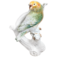 Parrot looking right, Coloured, without gold, H 25 cm