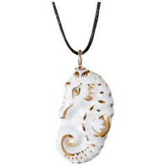 Pendant "Gold" half relief Seahorse, 3,5 x 1,8 cm