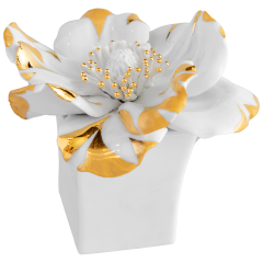 Table flower, anemone, handpainted in Gold, H 7 cm