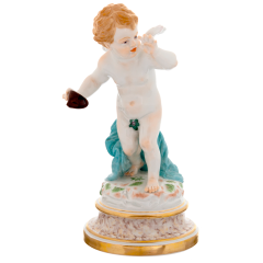 Cupid with mask thumbing his nose, H 21 cm