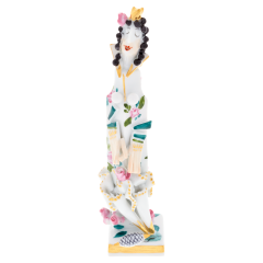 Sleeping Beauty fairytale figure, Coloured with gold, H 10 cm