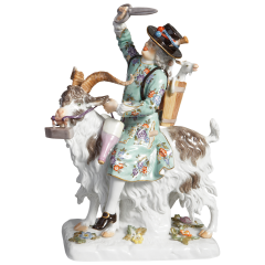 Tailor on he-goat, H 21,5 cm