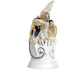 Group of birds, Coloured, with gold, Limited Masterpieces, H 25 cm