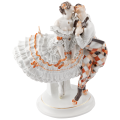 Dancing couple from the "Russian Ballet", H 27 cm