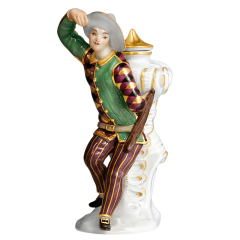 Small bottle porter, Coloured, with gold, Limited Masterpieces, H 8 cm