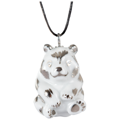 Pendant "Platinum" Full relief Panda, 3,7 x 2,2 cm
